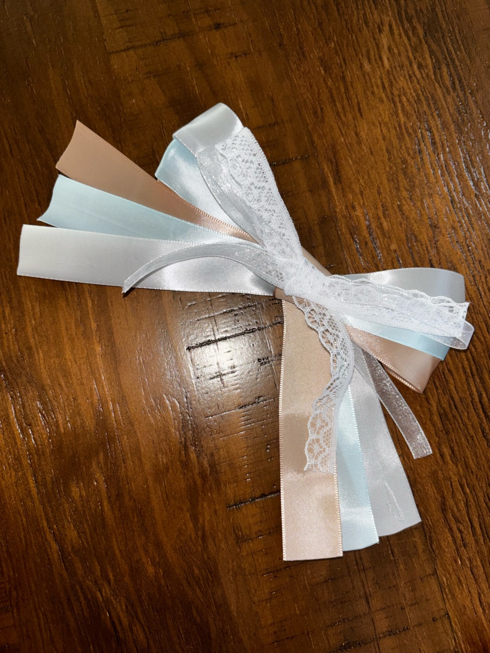 Handmade Elegant Pastel Ribbon Bow Pack — White, Cream & Pale Blue